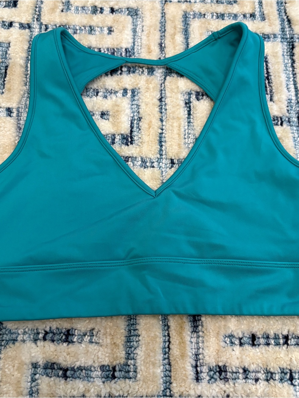 BuffBunny Teal V-Neck Sports Bra
